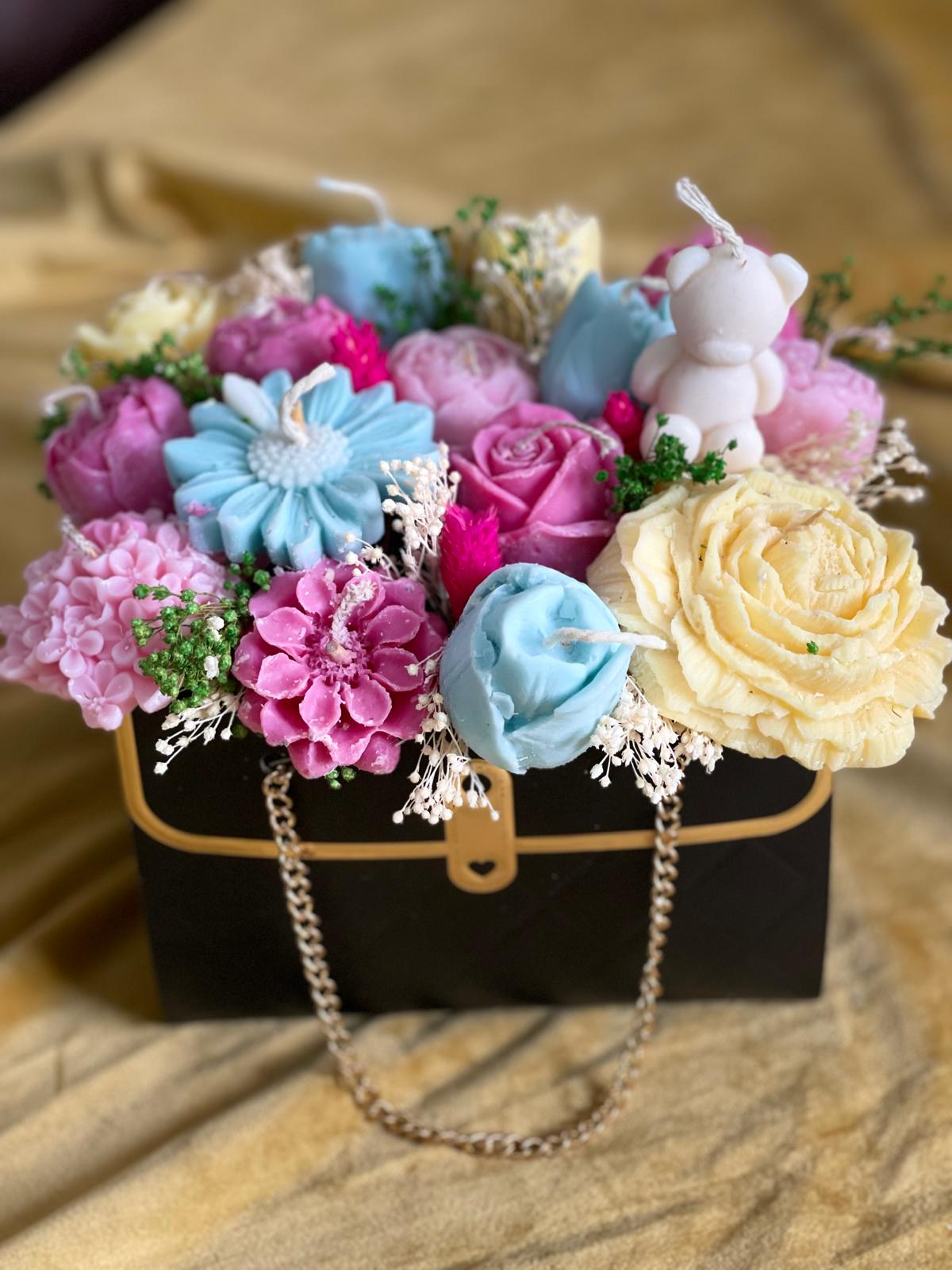 Flowers in Tote Bag